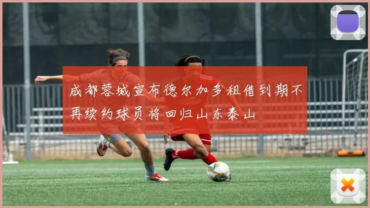 成都蓉城宣布德尔加多租借到期不再续约球员将回归山东泰山
